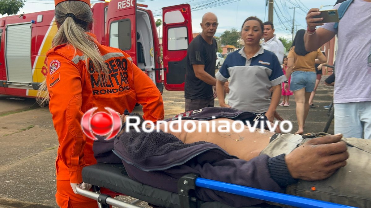 VÍDEO: Homem fica em estado gravíssimo ao levar choque em casa que pegou fogo