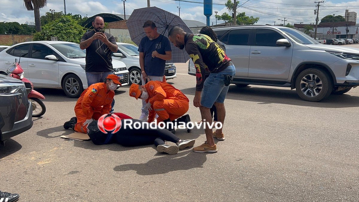 URGENTE: Criança e duas mulheres ficam feridas após acidente entre motos e carro