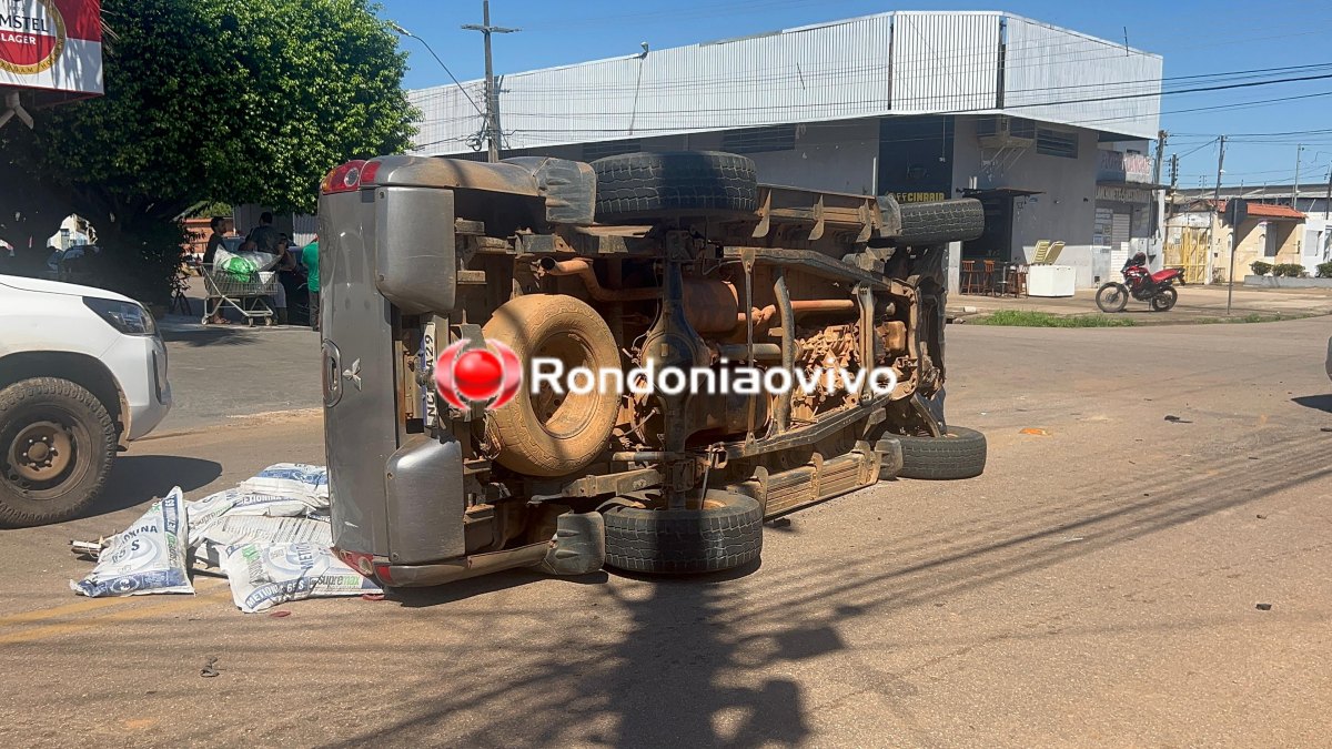 VÍDEO: L200 capota após motorista invadir preferencial no Centro