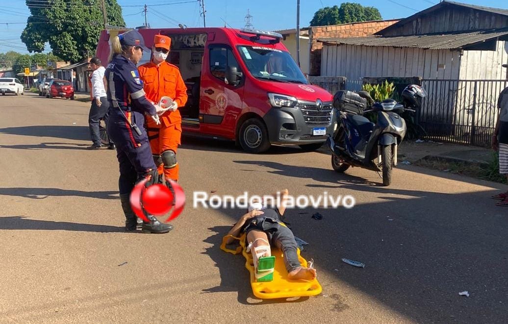 URGENTE: Moto bate na traseira de carro e casal fica gravemente ferido 