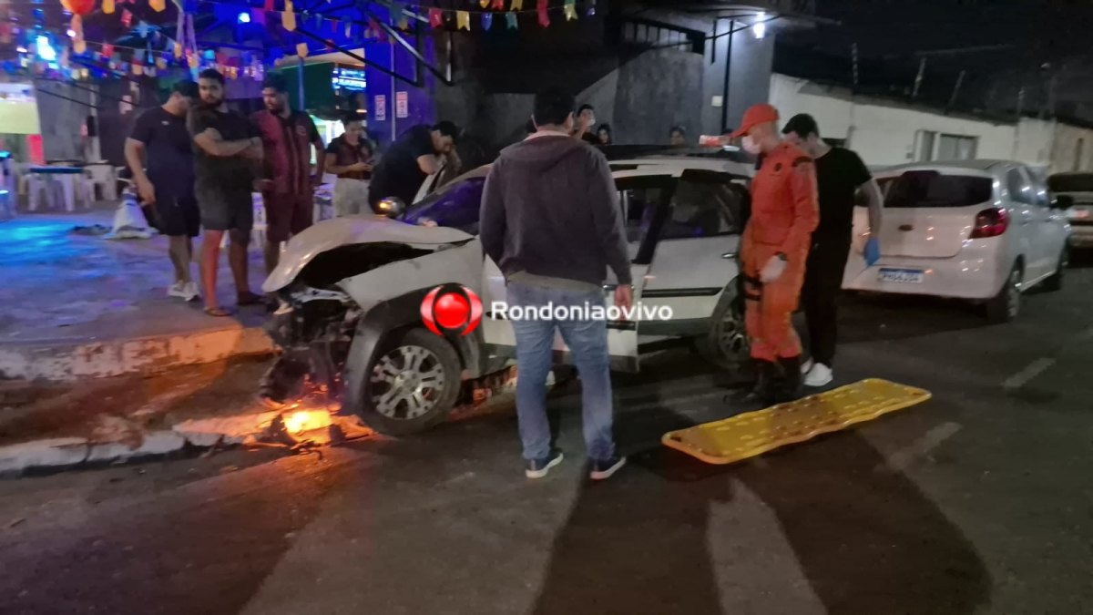 ASSISTA: Mulher fica ferida em grave acidente na Dom Pedro II