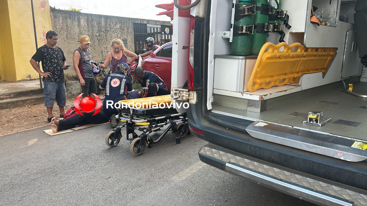 VÍDEO: Grave batida entre motos resulta em mulher lesionada no JK