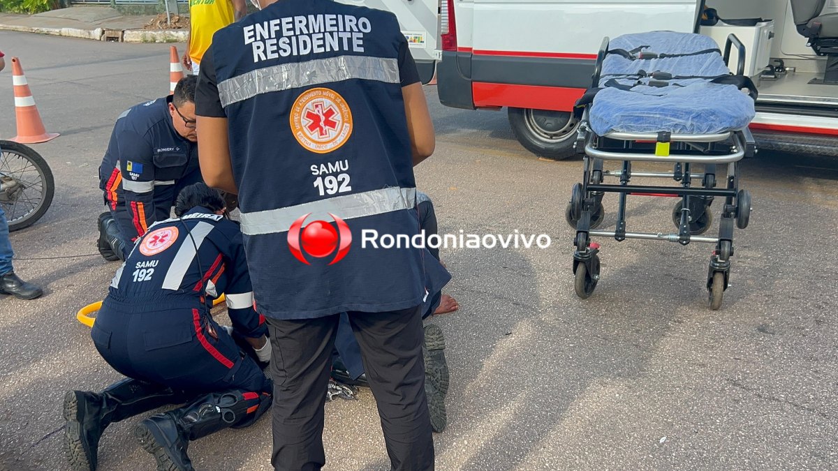 DESACORDADA: Mulher é vitima de grave acidente na Pinheiro Machado