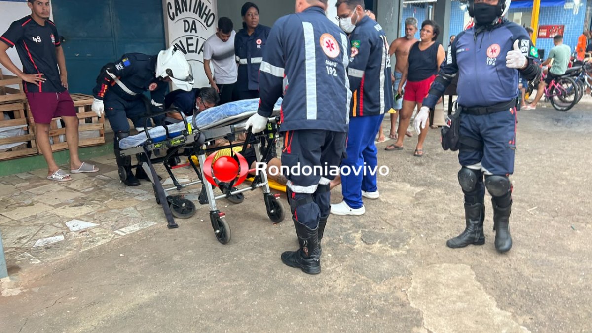 VÍDEO: Motociclista fica inconsciente em grave batida na Daniela