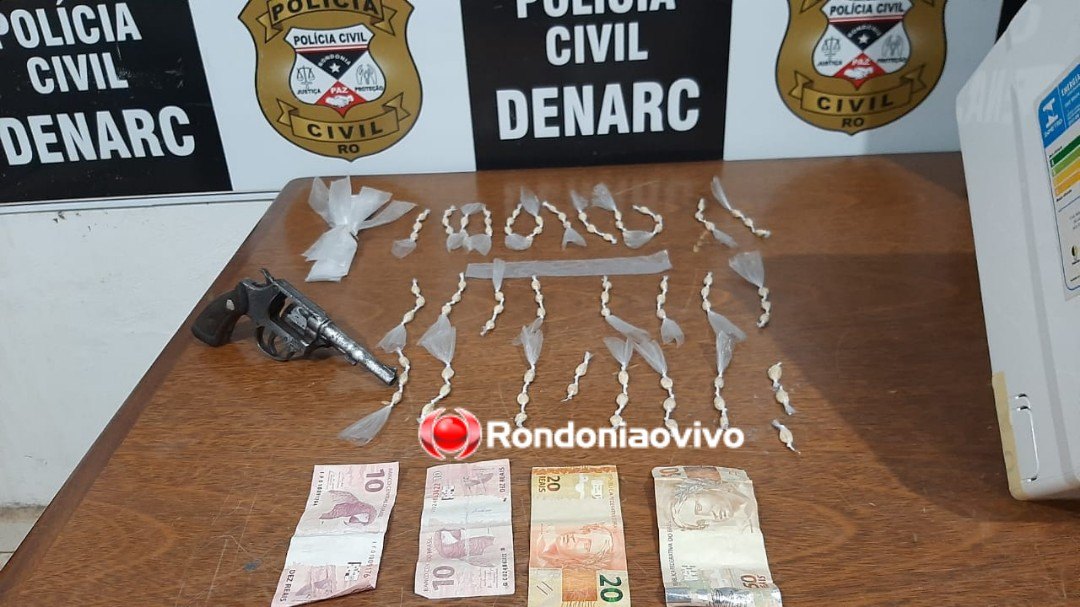 CAIU: Denarc prende traficante em boca de fumo com droga, arma e centrais de ar