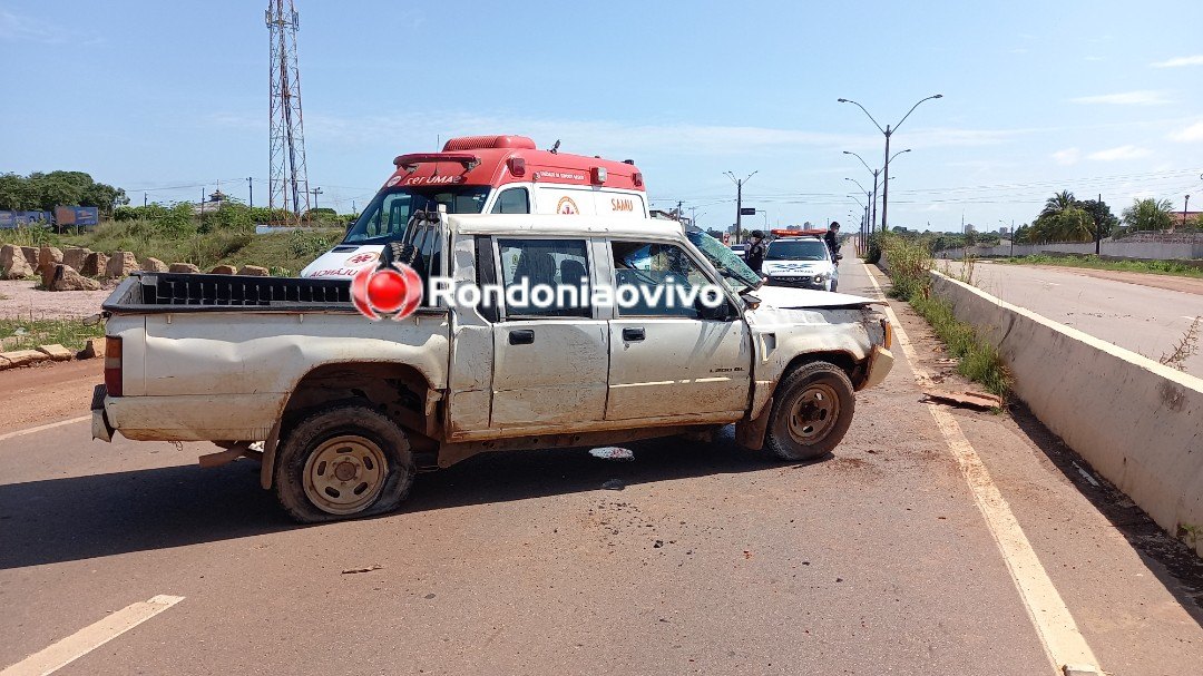 ASSISTA O VÍDEO: Idoso de 73 anos fica lesionado após capotamento na BR-364