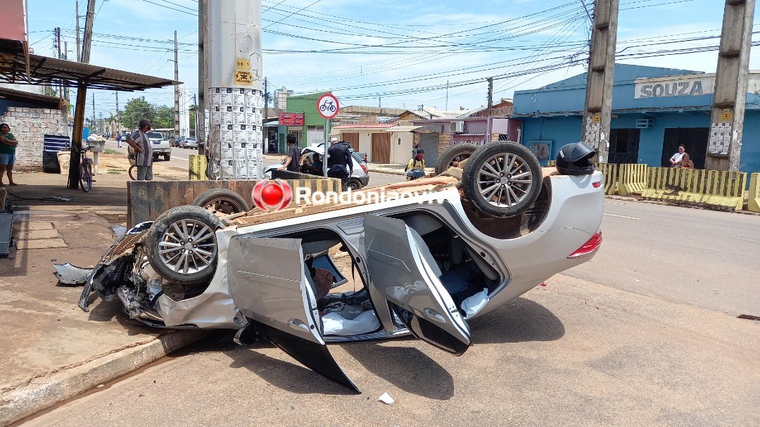 VÍDEO: Capotamento de Corolla deixa motorista ferido