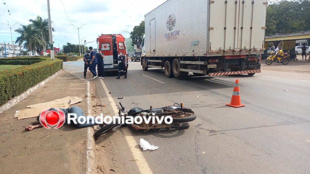 VÍDEO: Mulher fica em estado grave ao ser atropelada na Jorge Teixeira
