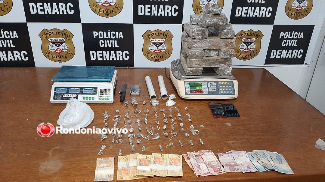 ASSISTA O VÍDEO: Denarc flagra dupla com 12 quilos de maconha enterrada em quintal de casa
