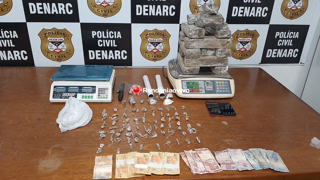 ASSISTA O VÍDEO: Denarc flagra dupla com 12 quilos de maconha enterrada em quintal de casa
