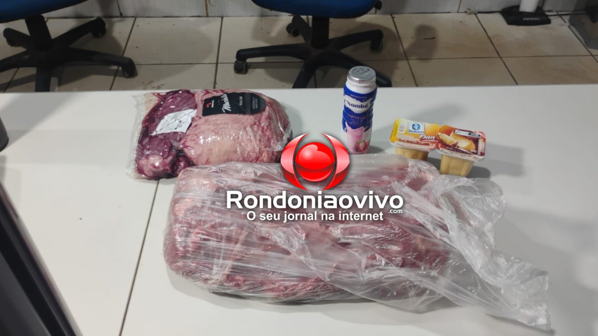 VÍDEO: Homem é preso por furto de contrafilé e iogurte no supermercado Nova Era