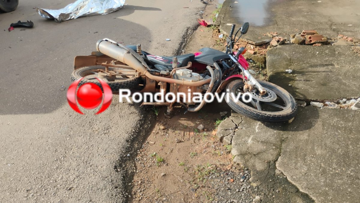 URGENTE: Motociclista morre e mulher fica ferida em grave acidente