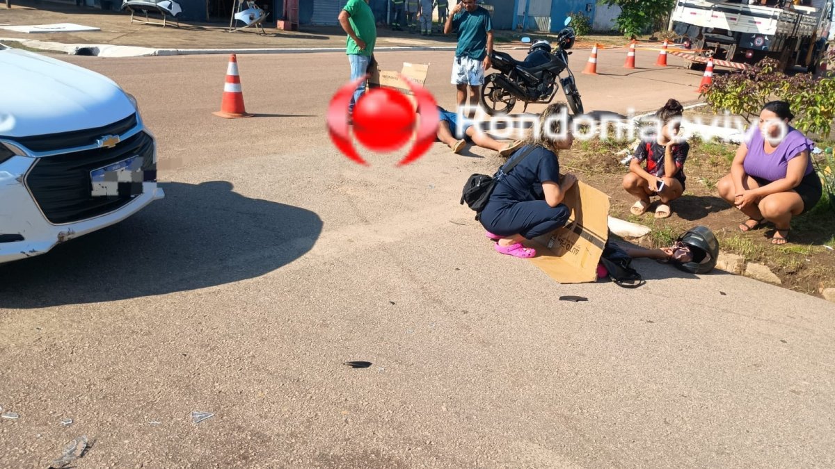 NA ALEXANDRE: Motorista de app avança cruzamento e deixa casal seriamente ferido