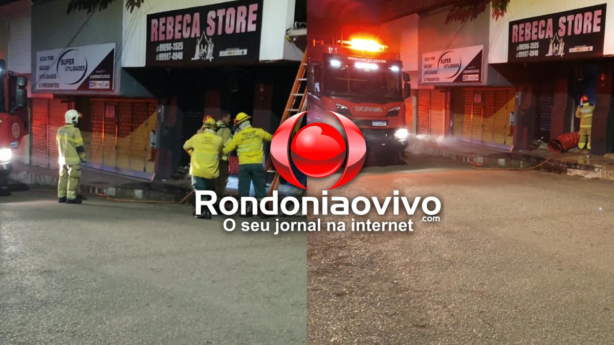 URGENTE: Incêndio atinge loja de confecções no Centro de Porto Velho