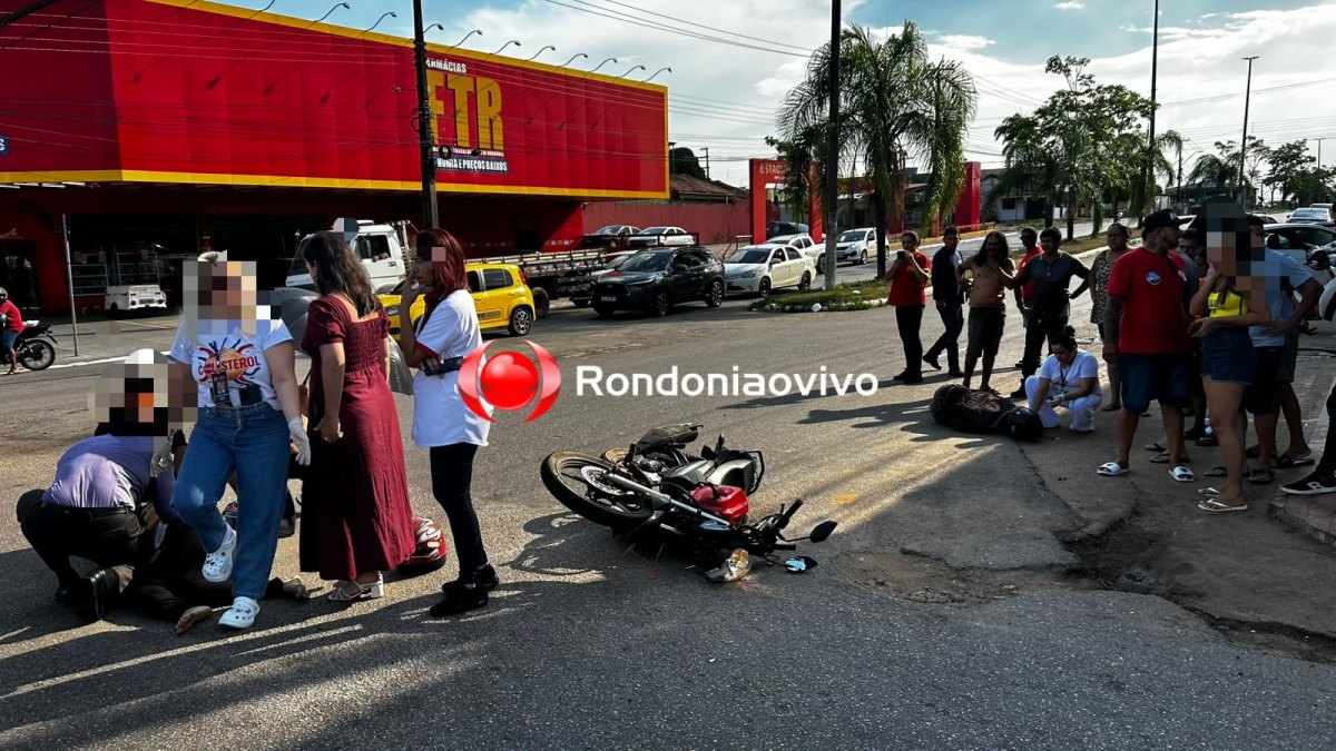 VÍDEO: Moto app e passageira ficam em estado grave após acidente na Campos Sales