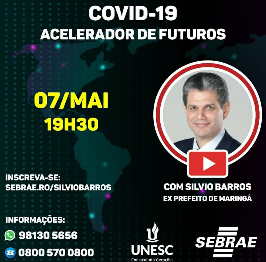 Acelerador de futuros: Unesc e Sebrae RO realizam conferência online
