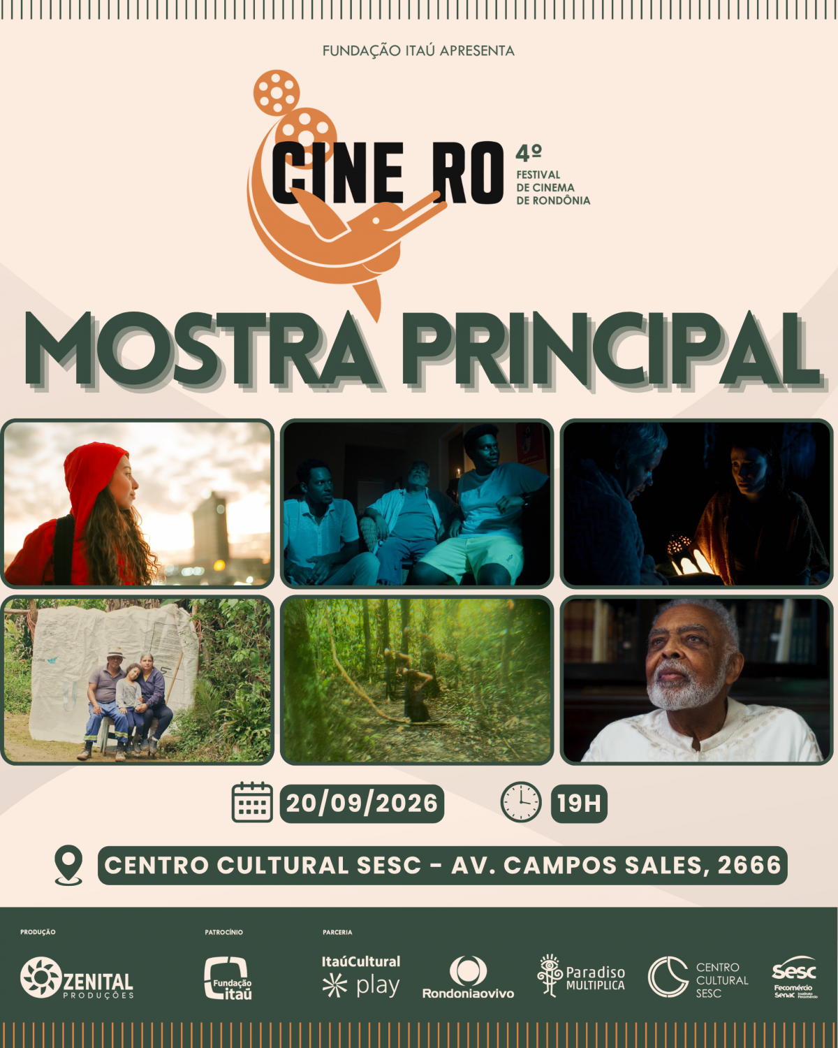 CINEMA: CINE RO 2026 terá sessões gratuitas em duas cidades