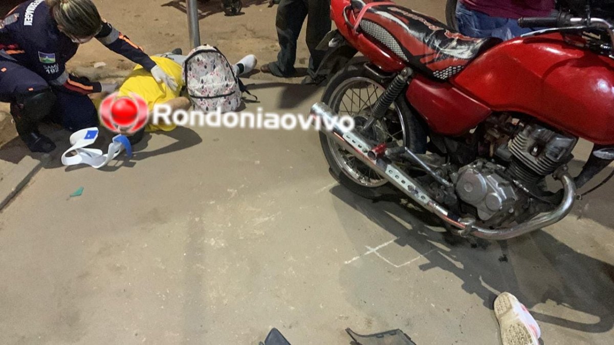 VÍDEO: Condutor embriagado causa grave acidente; motociclista bateu cabeça na calçada