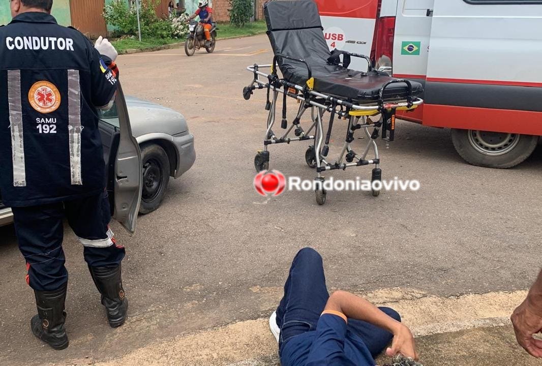 MOTO E CARRO: Primos sofrem grave acidente a caminho da escola no bairro Lagoa