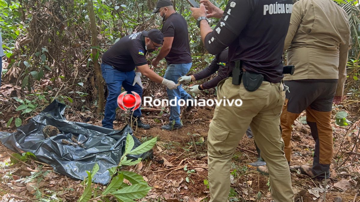 VÍDEO: Polícia encontra restos mortais de homem enterrado em cova rasa