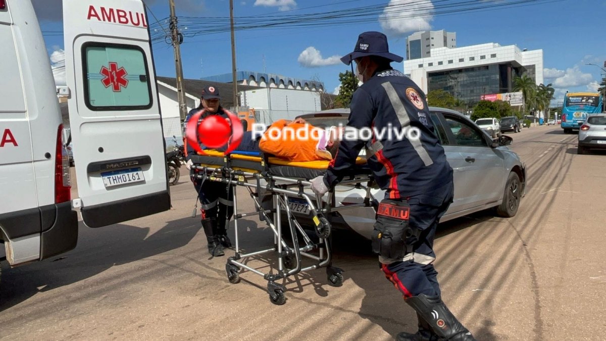 NA FARQUAR: Acidente em frente ao CPA deixa motociclista lesionado
