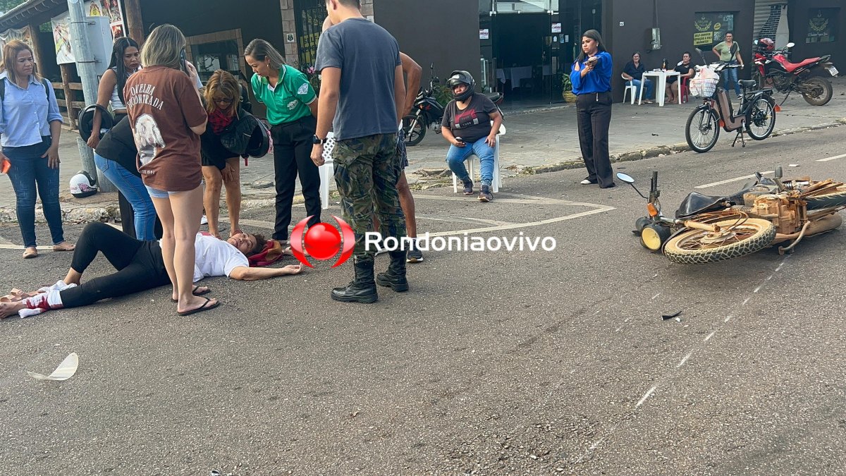 VÍDEO: Passageira de moto fica em estado após grave acidente na Abunã