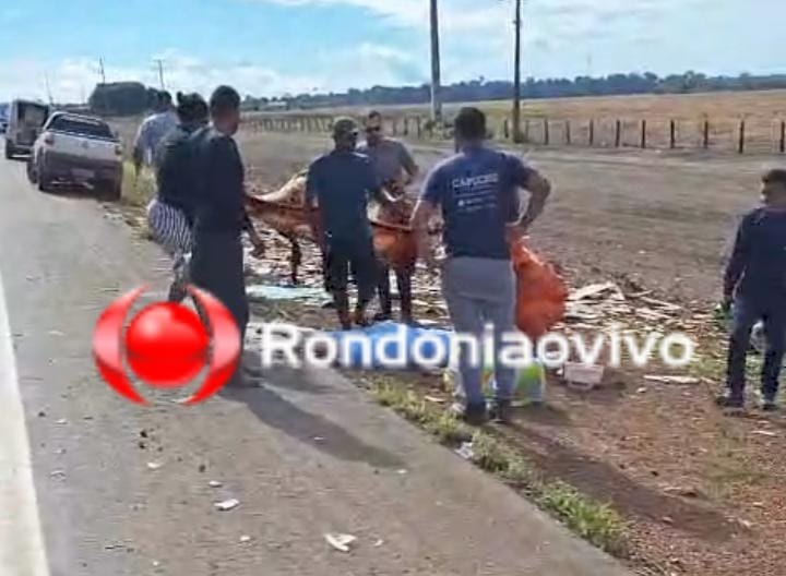 URGENTE: Grave acidente com capotamento na BR-364 deixa três vítimas