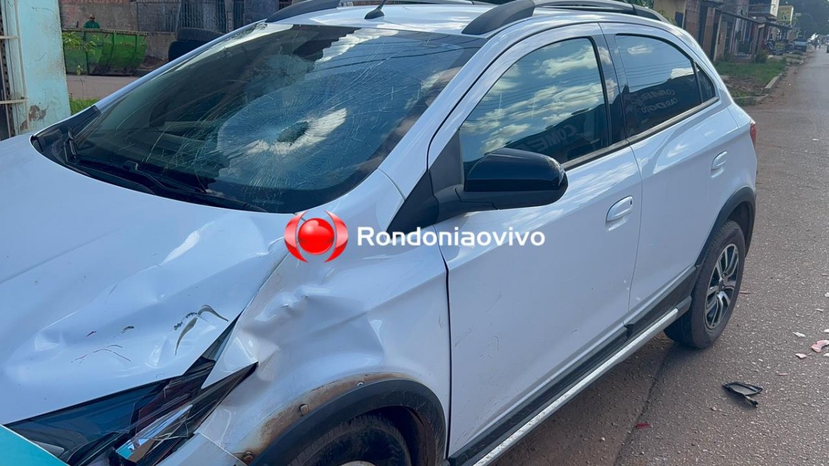 VÍDEO: Idosa de moto sofre grave atropelamento após avançar preferencial