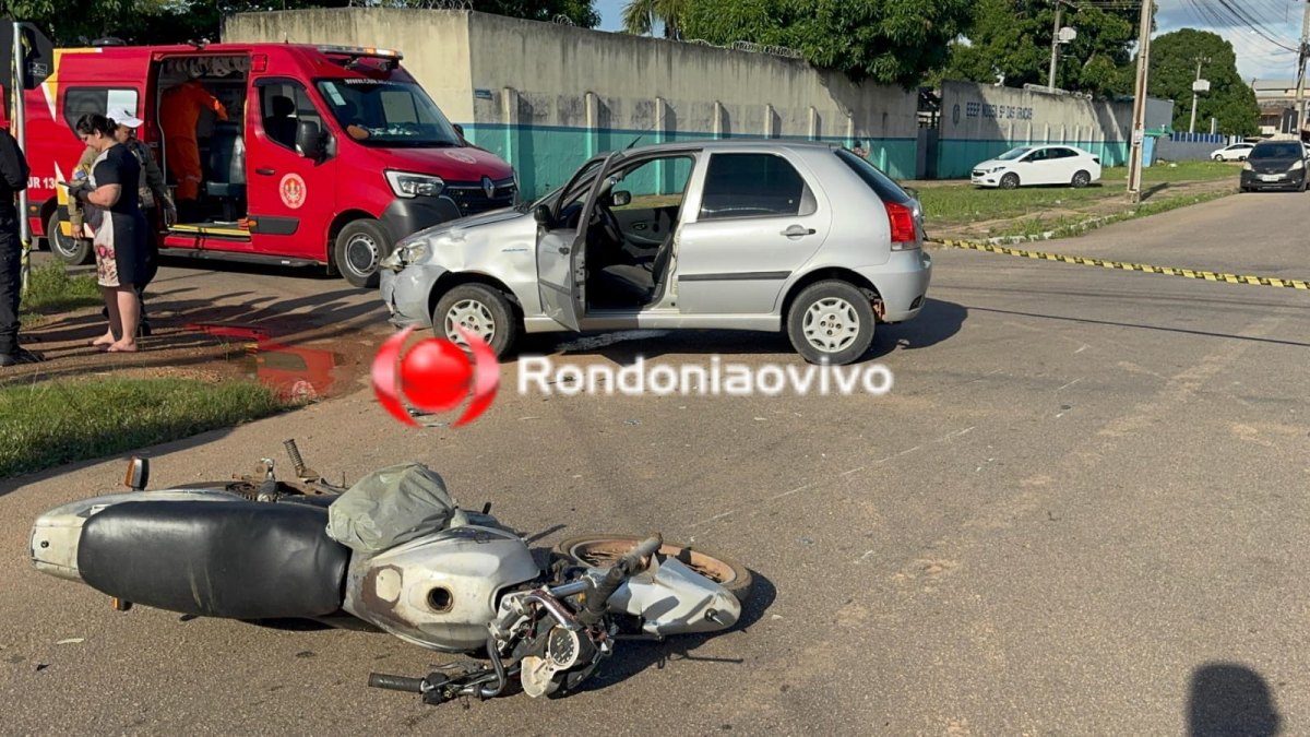 URGENTE: Motociclista fica gravemente ferido após avançar preferencial