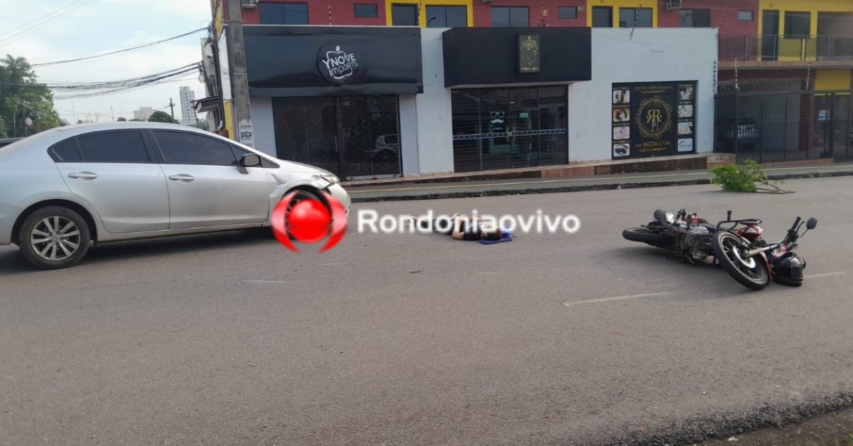 URGENTE: Professora sofre acidente quando ia para o médico no Centro