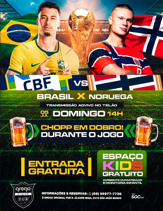 IMPERDÍVEL: Final de semana no Grego Original Pub tem rock, feijoada e Brasil em campo