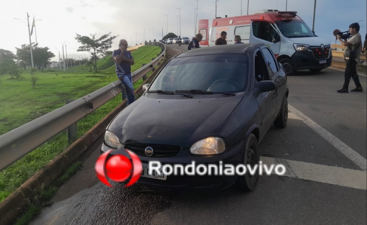 URGENTE: Motociclista sofre grave acidente ao subir viadutos na contramão