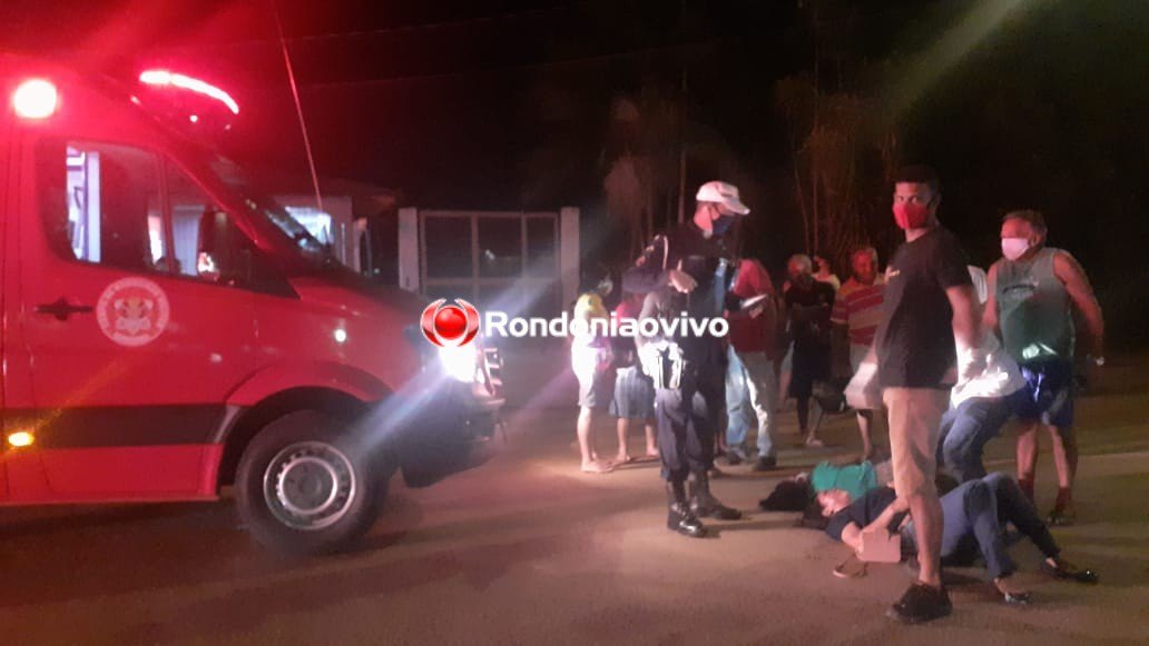 IMPRUDÊNCIA: Quatro pessoas ficam feridas após colisão entre moto e bicicleta