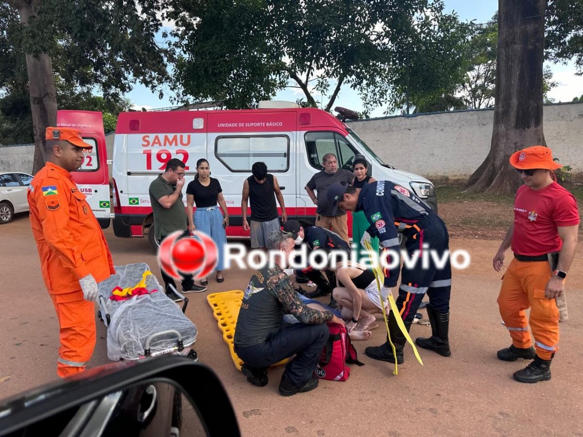 MAIS UM: Acidente entre carro e moto deixa casal ferido na Rio Madeira 