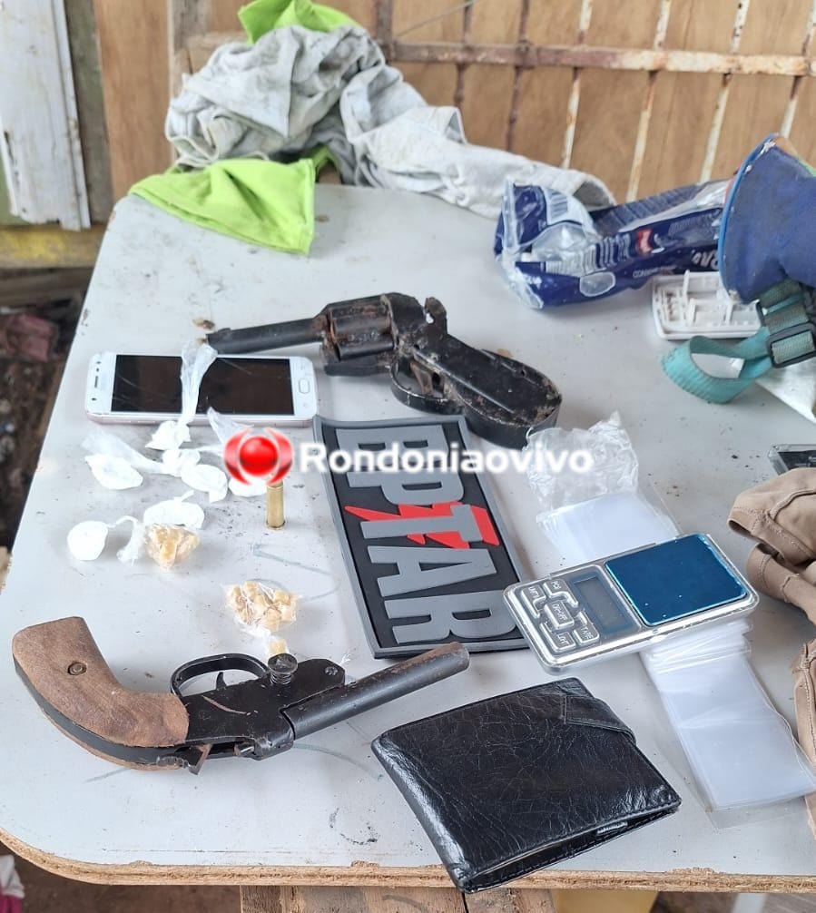 ÁGUAS SEGURAS: BPTAR prende criminoso com duas armas e drogas durante operação 