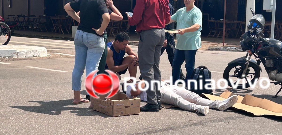 VÍDEO: Colisão na região Central resulta em motociclista lesionado