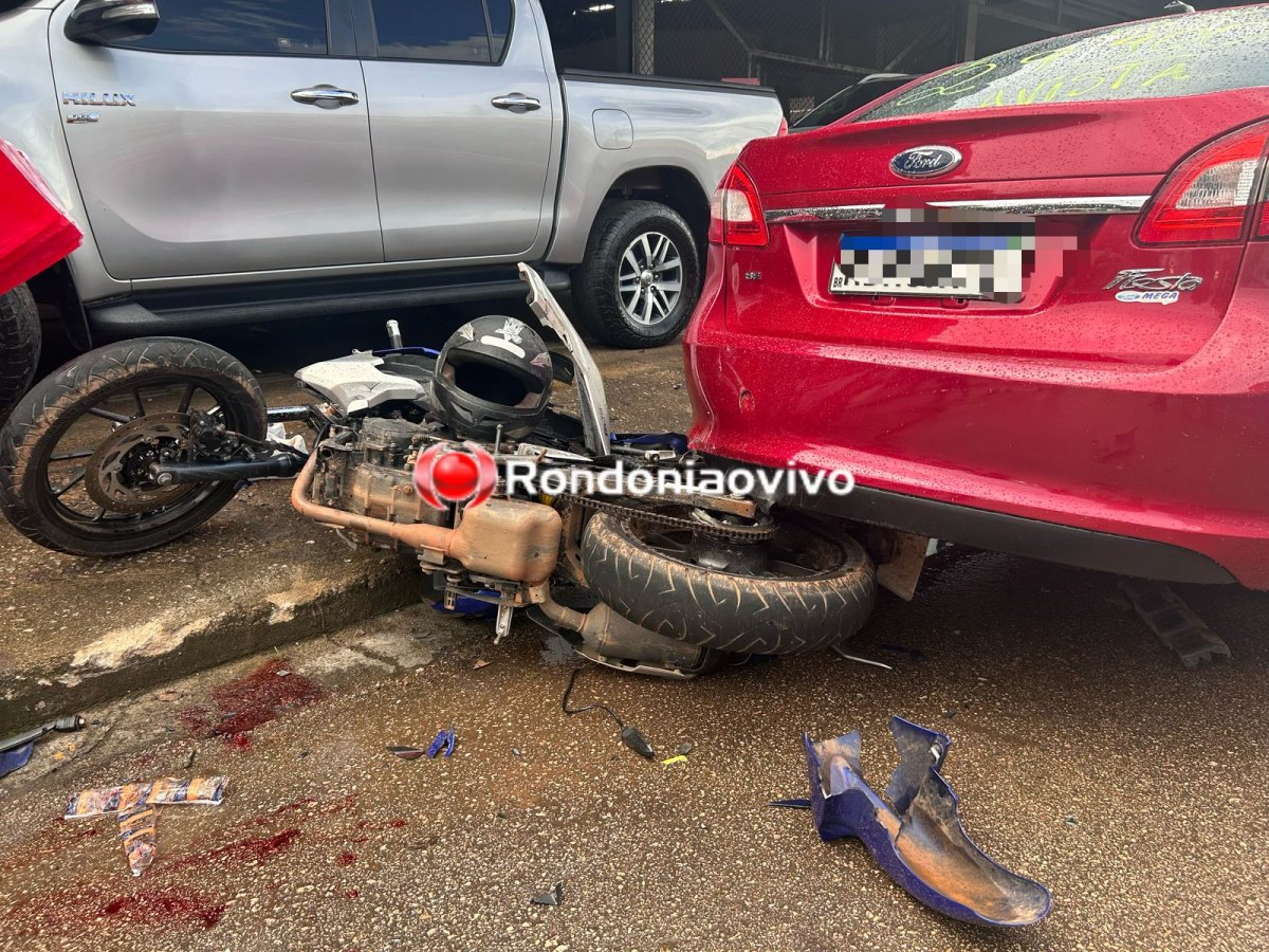 MOTORISTA FUGIU: Vídeo mostra gravíssimo acidente com motociclista na Pinheiro Machado 