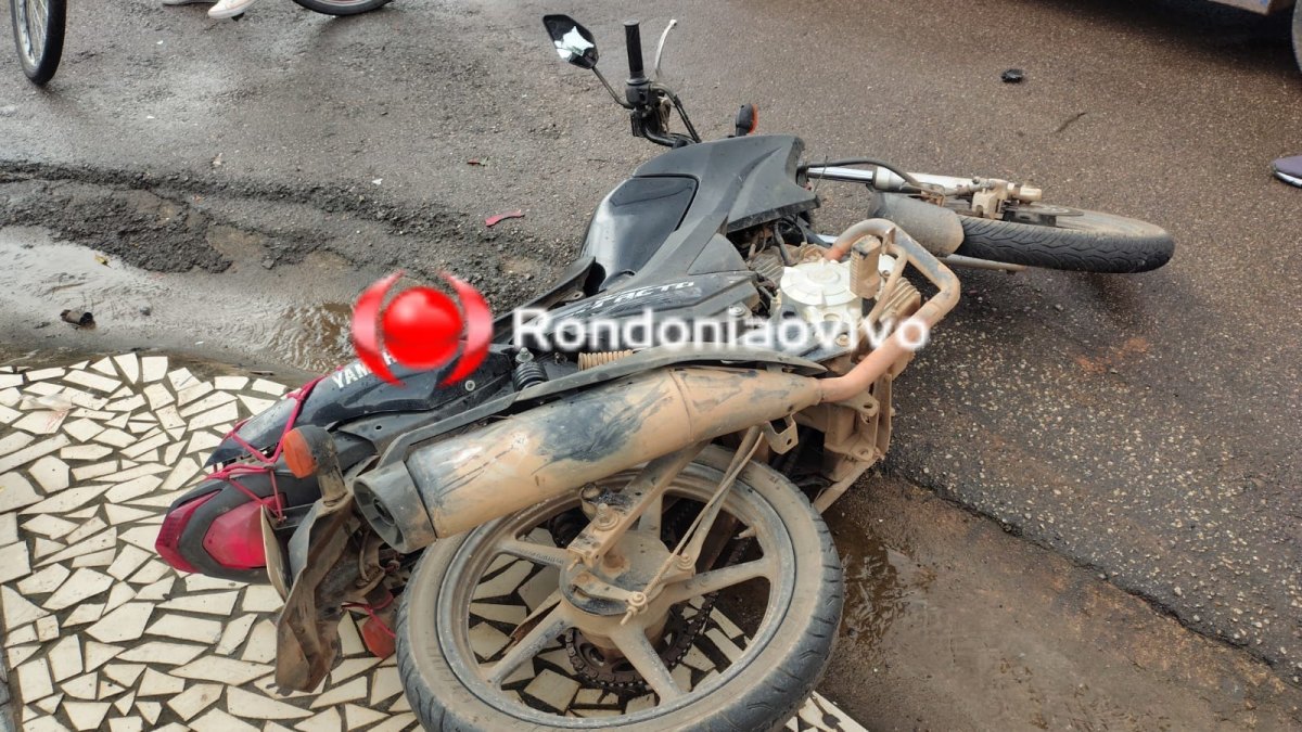 NO CENTRO: Motorista avança preferencial e causa acidente com motociclista 