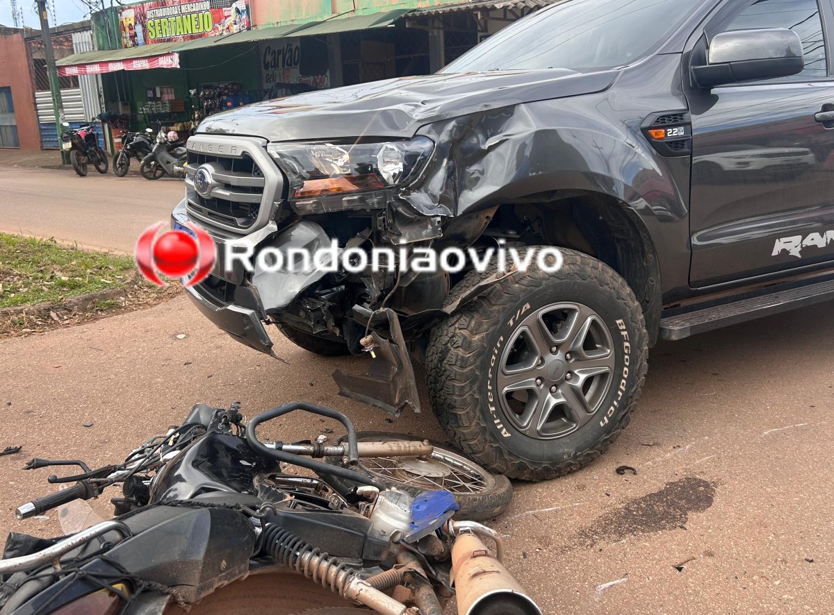 ASSISTA: Gravíssimo acidente deixa motociclista seriamente ferido na Mamoré