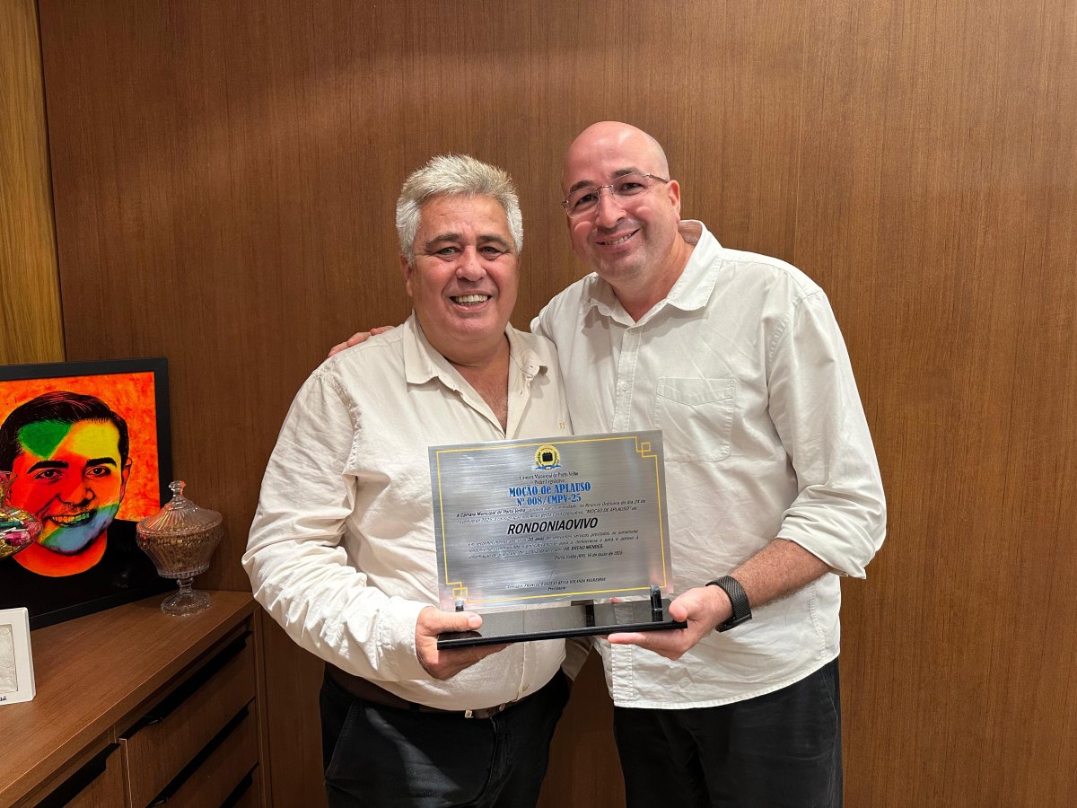 MOÇÃO DE APLAUSOS: Rondoniaovivo recebe homenagem da Câmara de Vereadores de Porto Velho 