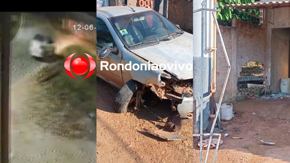 VÍDEO: Motorista de Siena passa direto e provoca destruição em empresa 