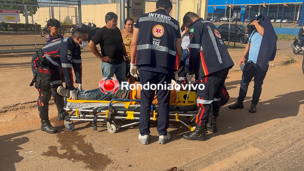 URGENTE: Motociclista fica em estado gravíssimo em acidente contra ônibus