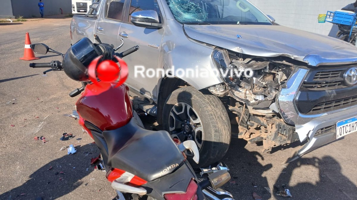 URGENTE: Motociclista fica seriamente ferido em acidente próximo ao Atacadão 