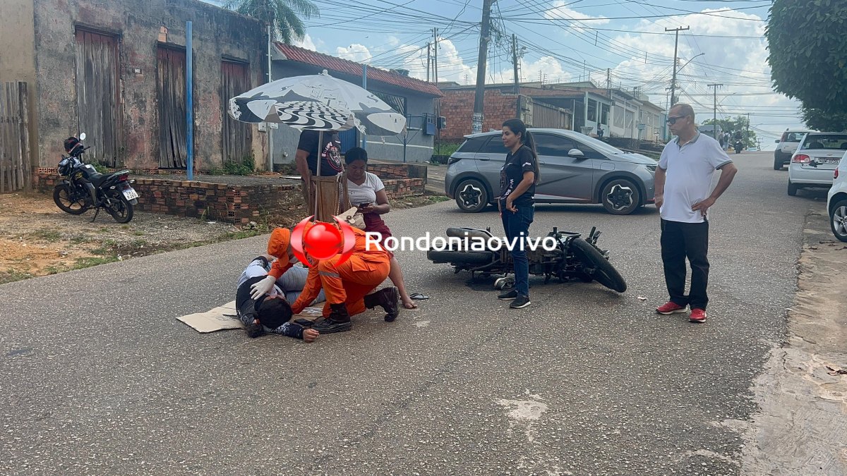 CENTRO: Vídeo registra acidente que deixou duas mulheres lesionadas