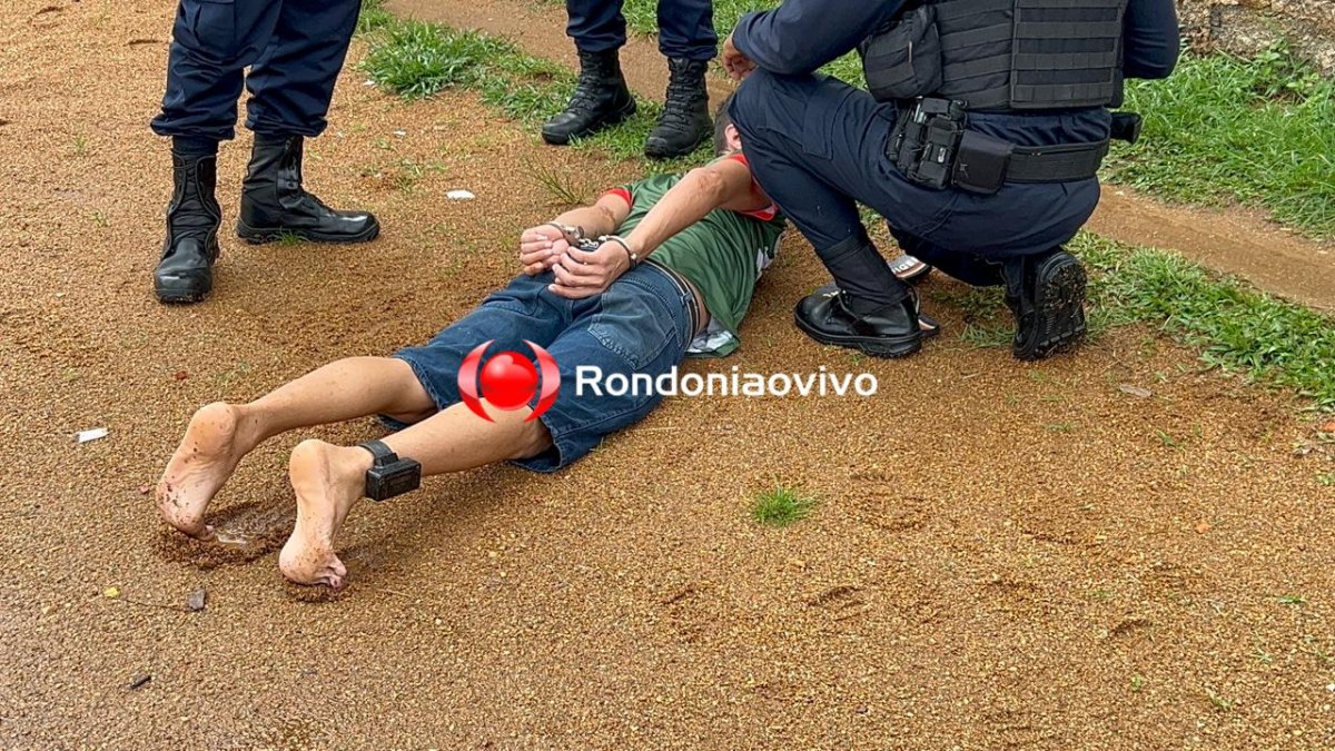 VÍDEO: Veja momento em que PM prende acusado de tentar matar vizinha