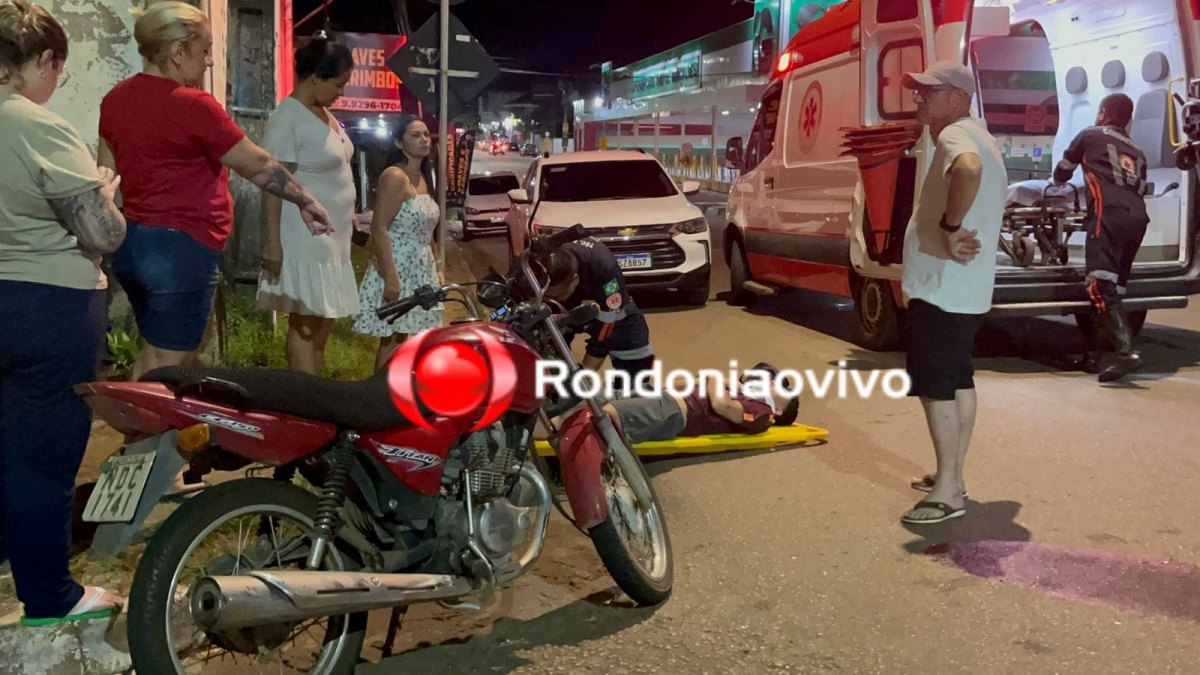 ACIDENTE: Motociclista fica ferido após bater na lateral de carro na Jatuarana
