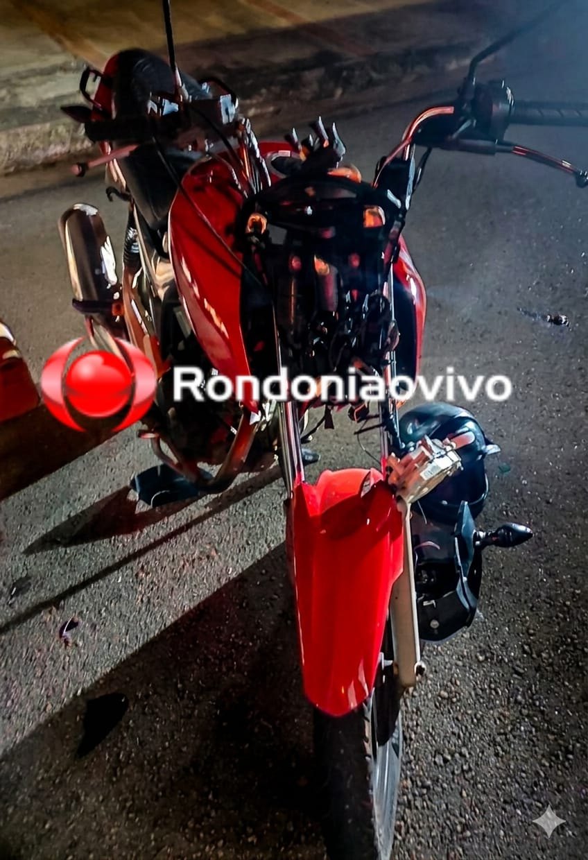 GRAVE: ​Motociclista fica ferido ao colidir em caminhão estacionado
