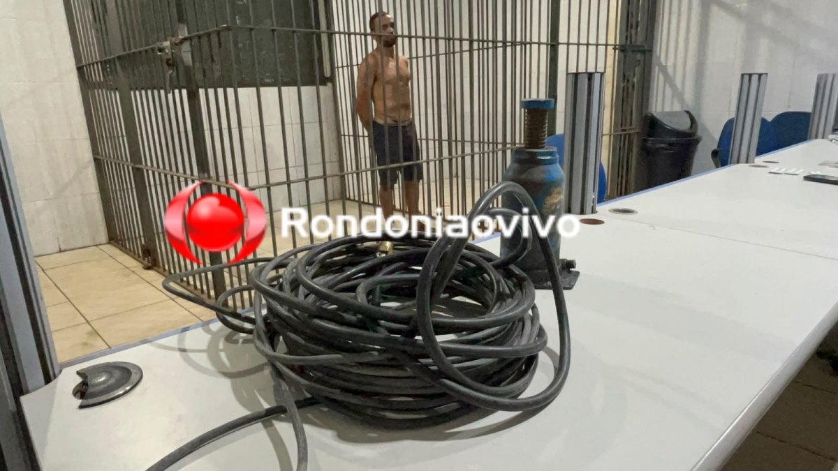 VÍDEO: Homem é preso após invadir marmoraria, causar danos e furtar objetos