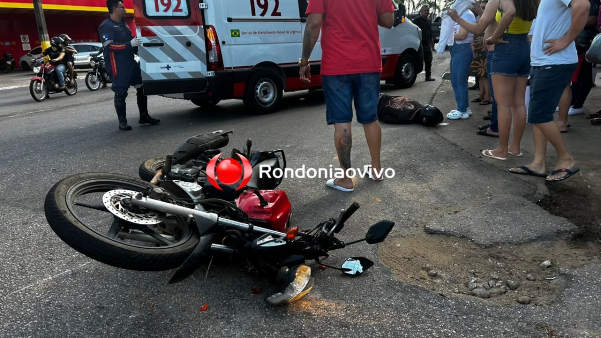 VÍDEO: Moto app e passageira ficam em estado grave após acidente na Campos Sales