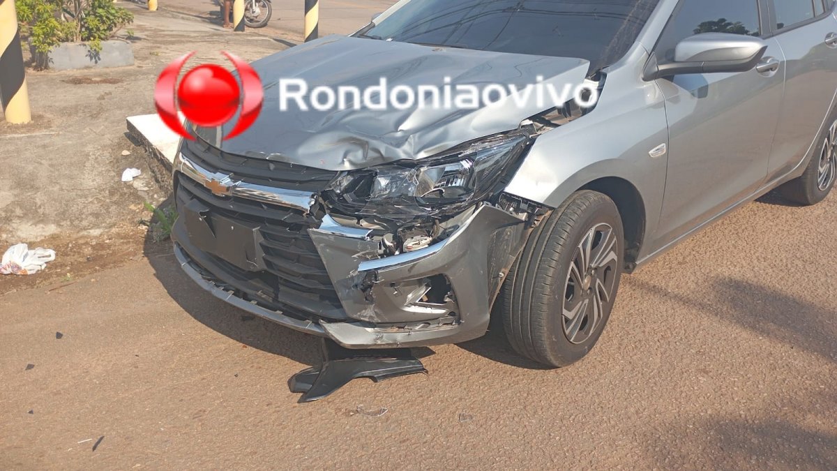 NA ALEXANDRE: Condutor de Onix invade cruzamento e atinge em cheio motociclista